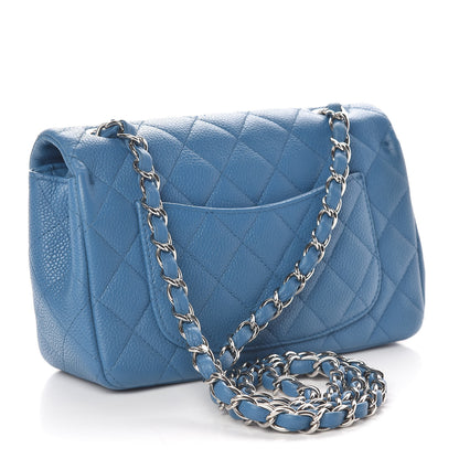 Chanel Caviar Quilted Mini Rectangular Flap Blue 3 of 10