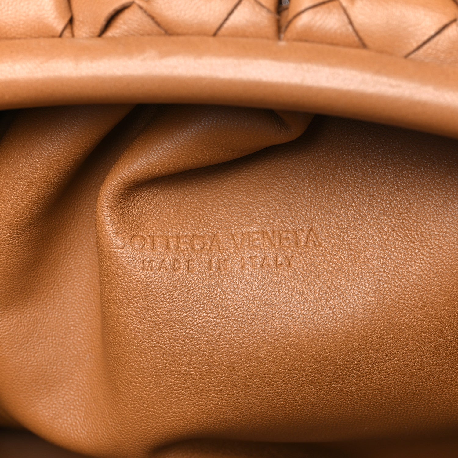 Bottega Veneta Nappa Maxi Intrecciato The Pouch Oversized Clutch  Caramel 6 of 11