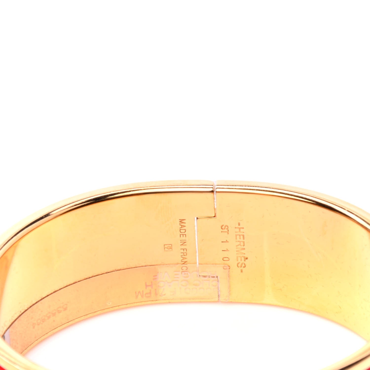 Hermes Enamel Wide Clic Clac H Bracelet PM Rouge Vif 4 of 6