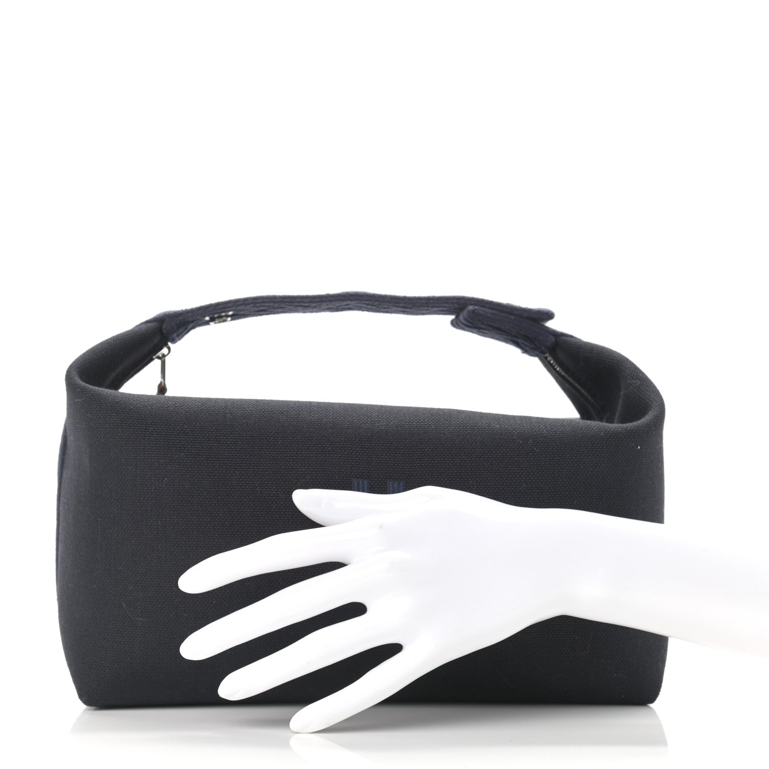 Hermes Canvas Large Bride-A-Brac Pouch Bleu Nuit 2 of 7