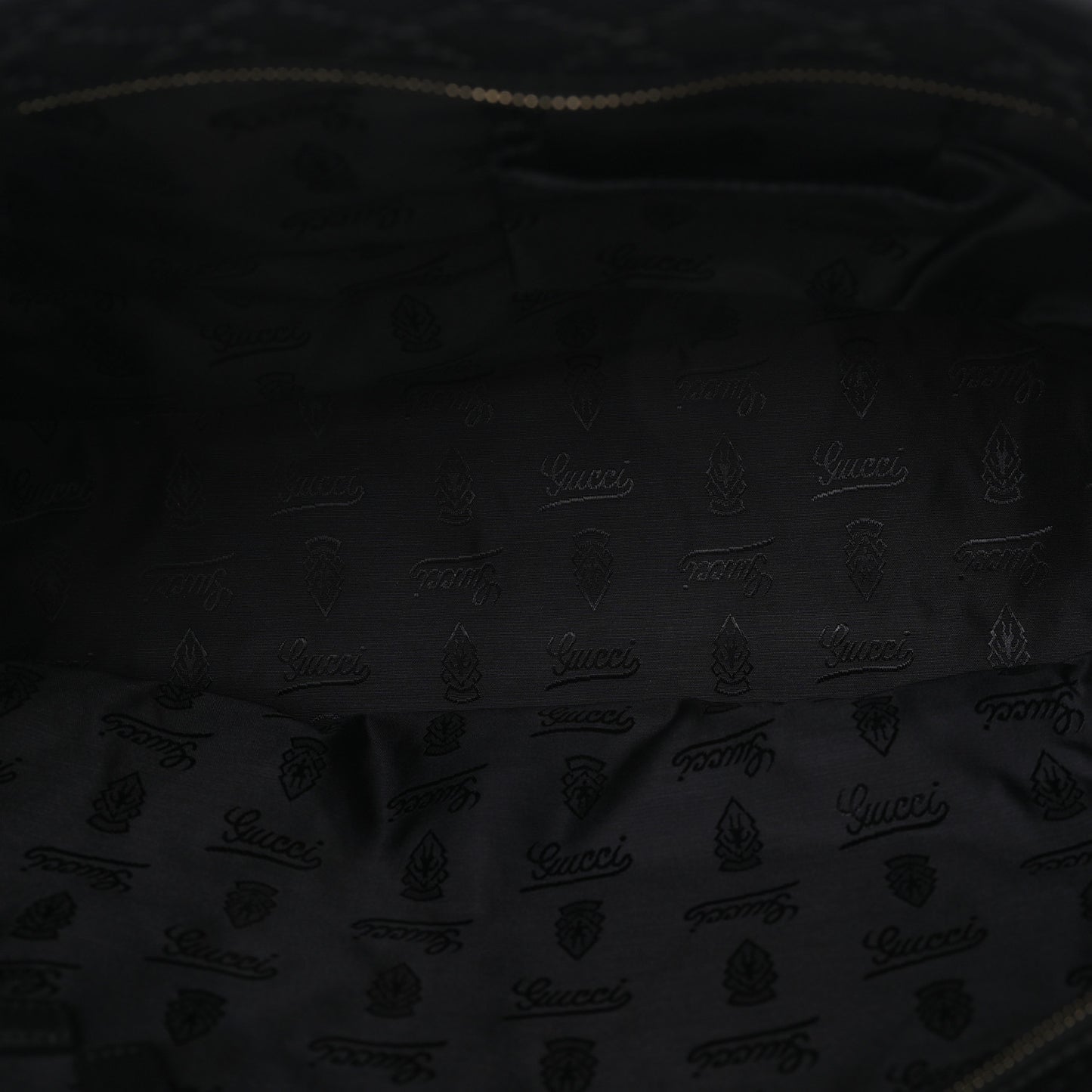 Guccissima Medium Zippered Shopping Tote Black