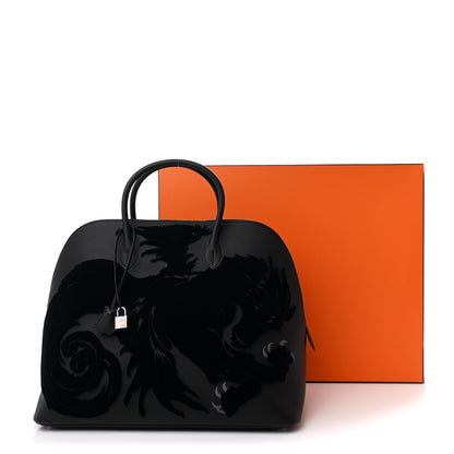 Hermes Togo Tufting Chimeres Dragon 1923 Bolide 45 Black 11 of 11