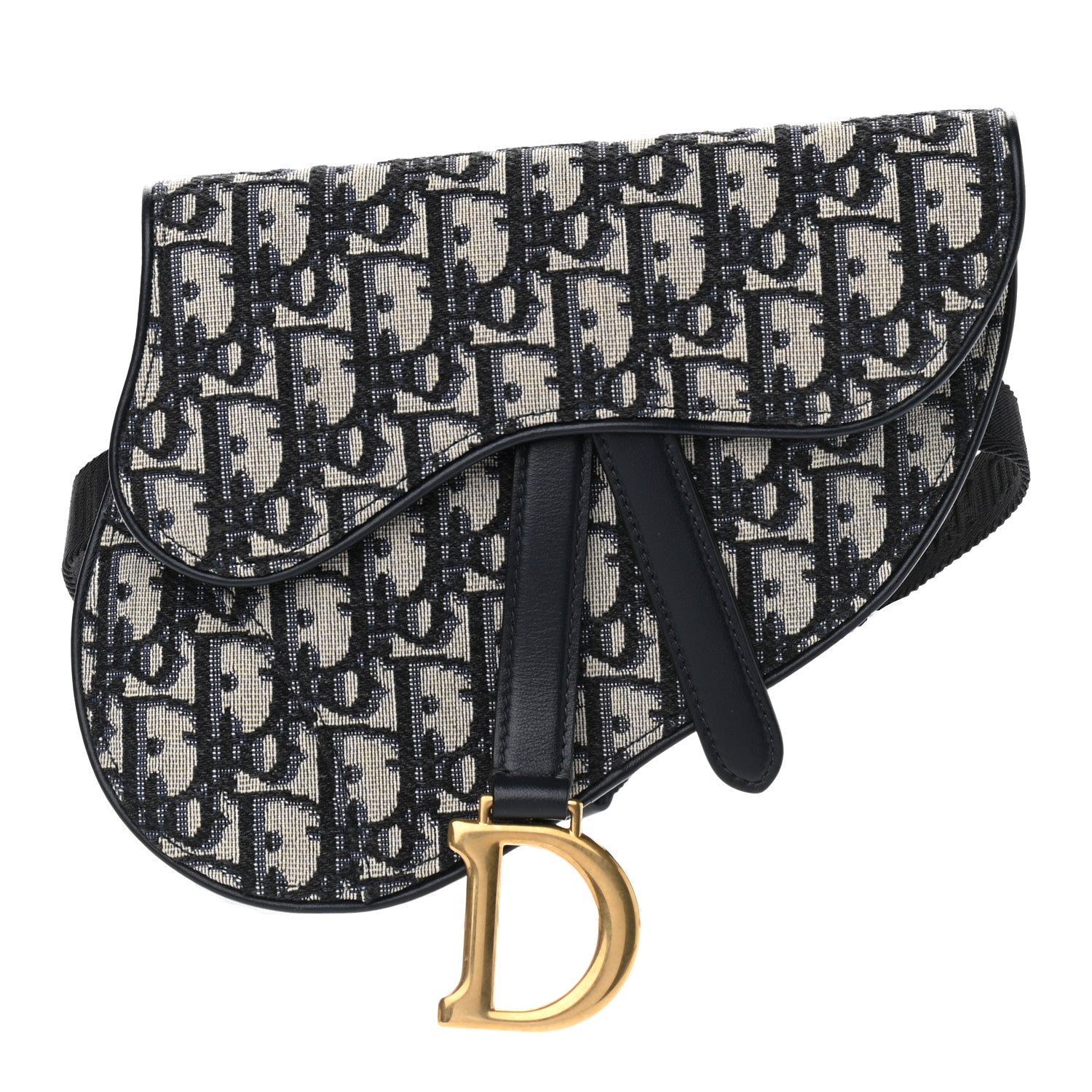Christian Dior Oblique Saddle Belt Pouch Blue 1 of 9