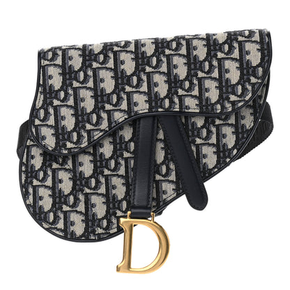 Christian Dior Oblique Saddle Belt Pouch Blue 1 of 9