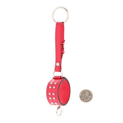 Hermes Epsom Collier de Chien Anneau Key Holder Rose Pourpre 2 of 6