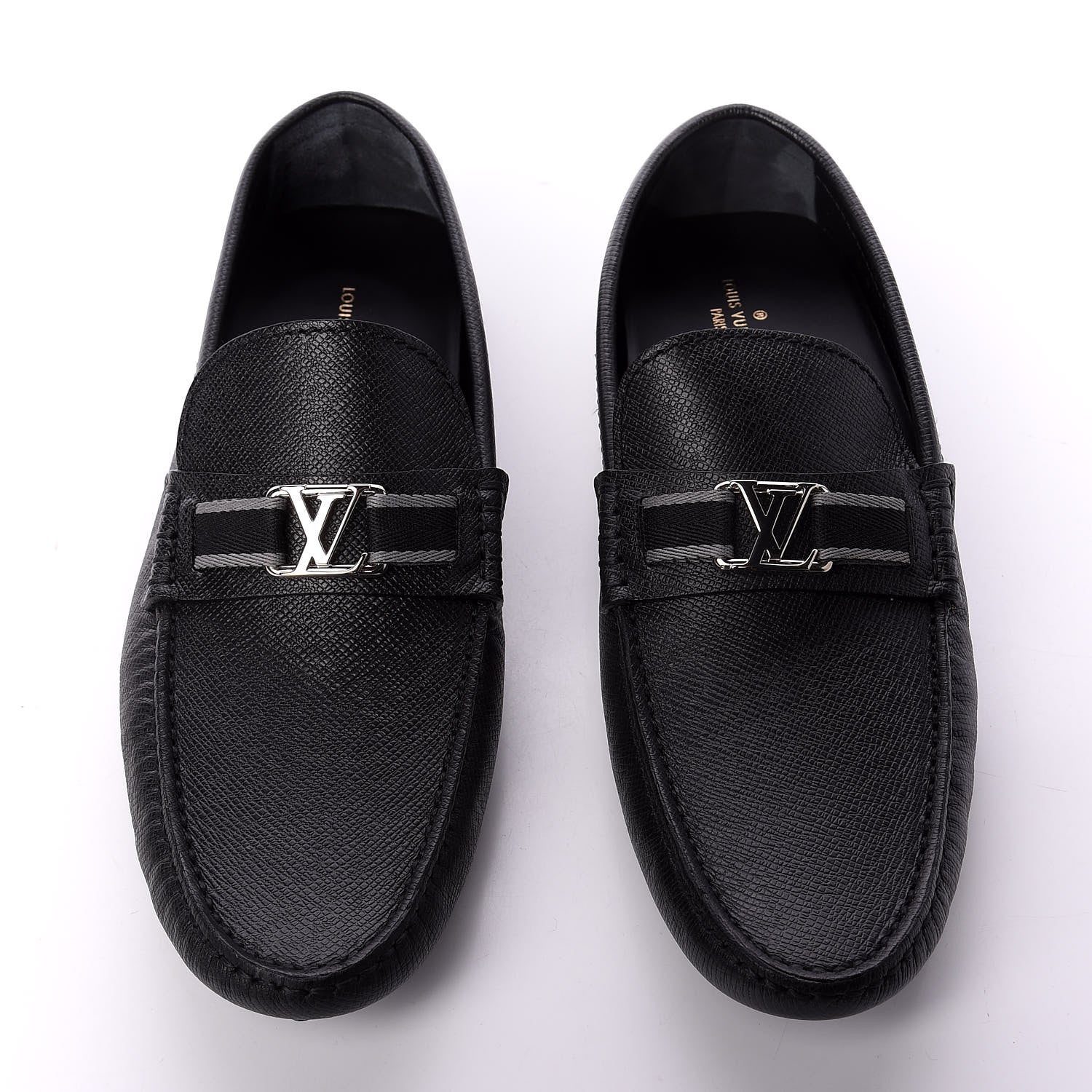 Louis Vuitton Taiga Hockenheim Moccasin Loafers 8 Black 5 of 10