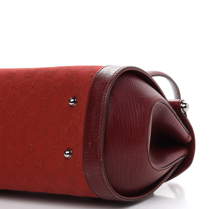 Gucci Monogram Bamboo Bullet Bag Red 9 of 13