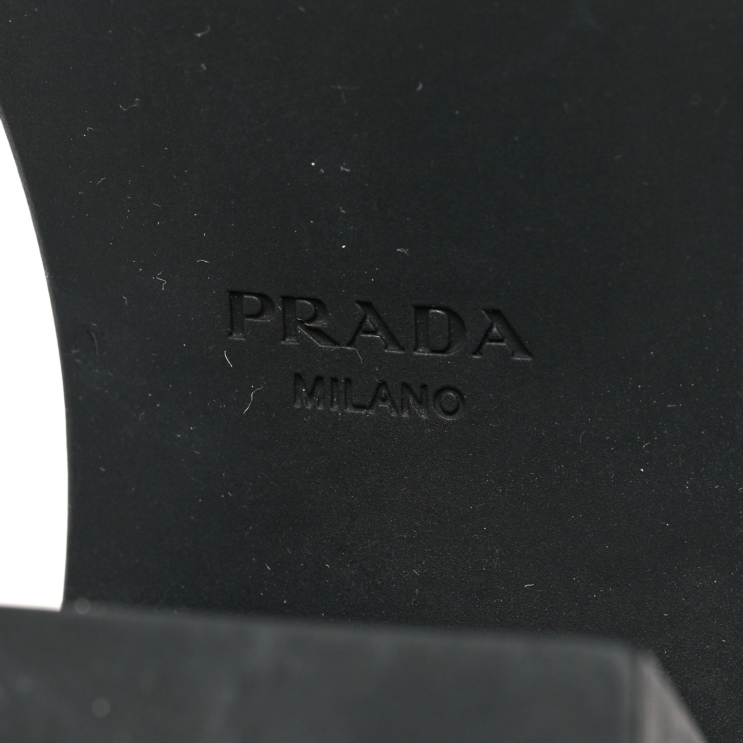 Spazzolato Metal Triangle Logo 85mm Loafers 38.5 Black