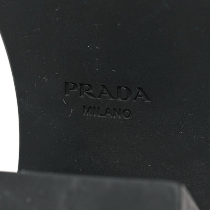 Prada Spazzolato Metal Triangle Logo 85mm Loafers 38.5 Black 7 of 9