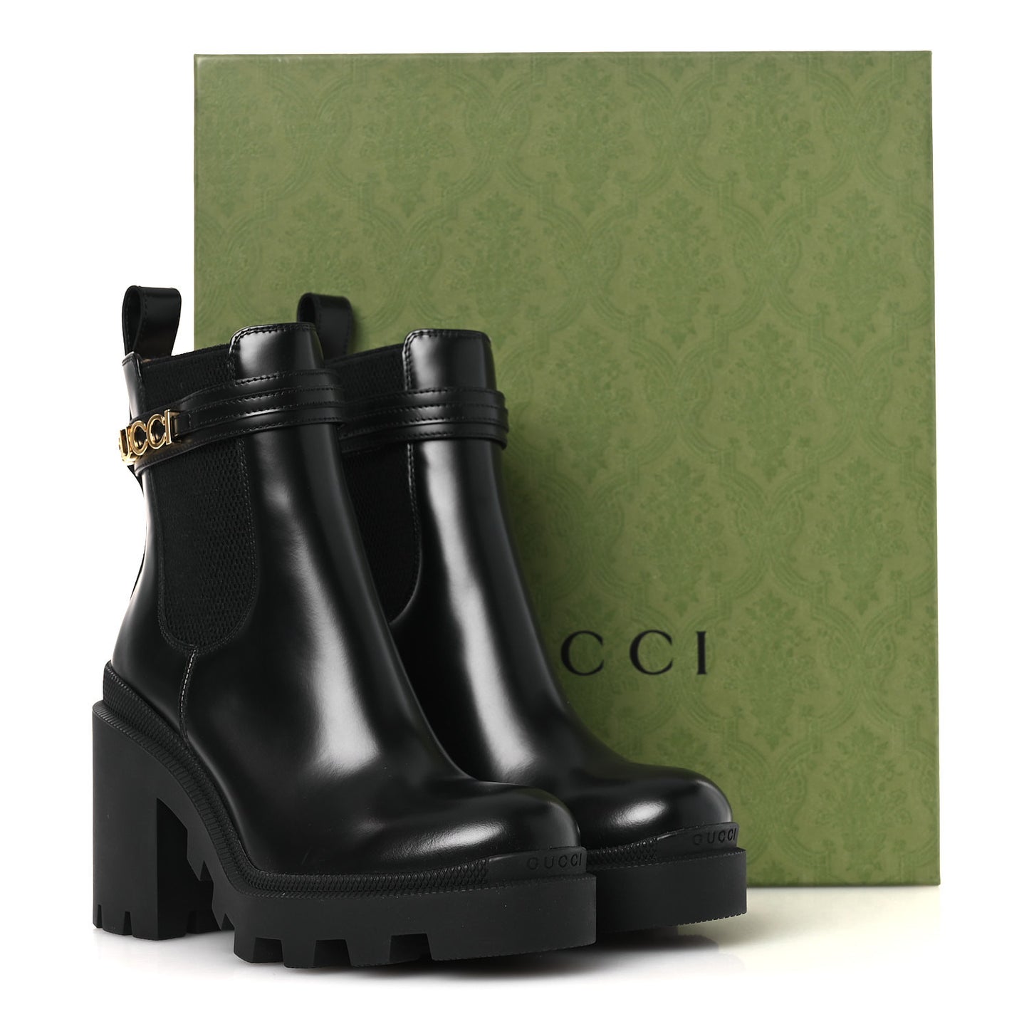 Magnum Calfskin Logo Ankle Boots 36 Black