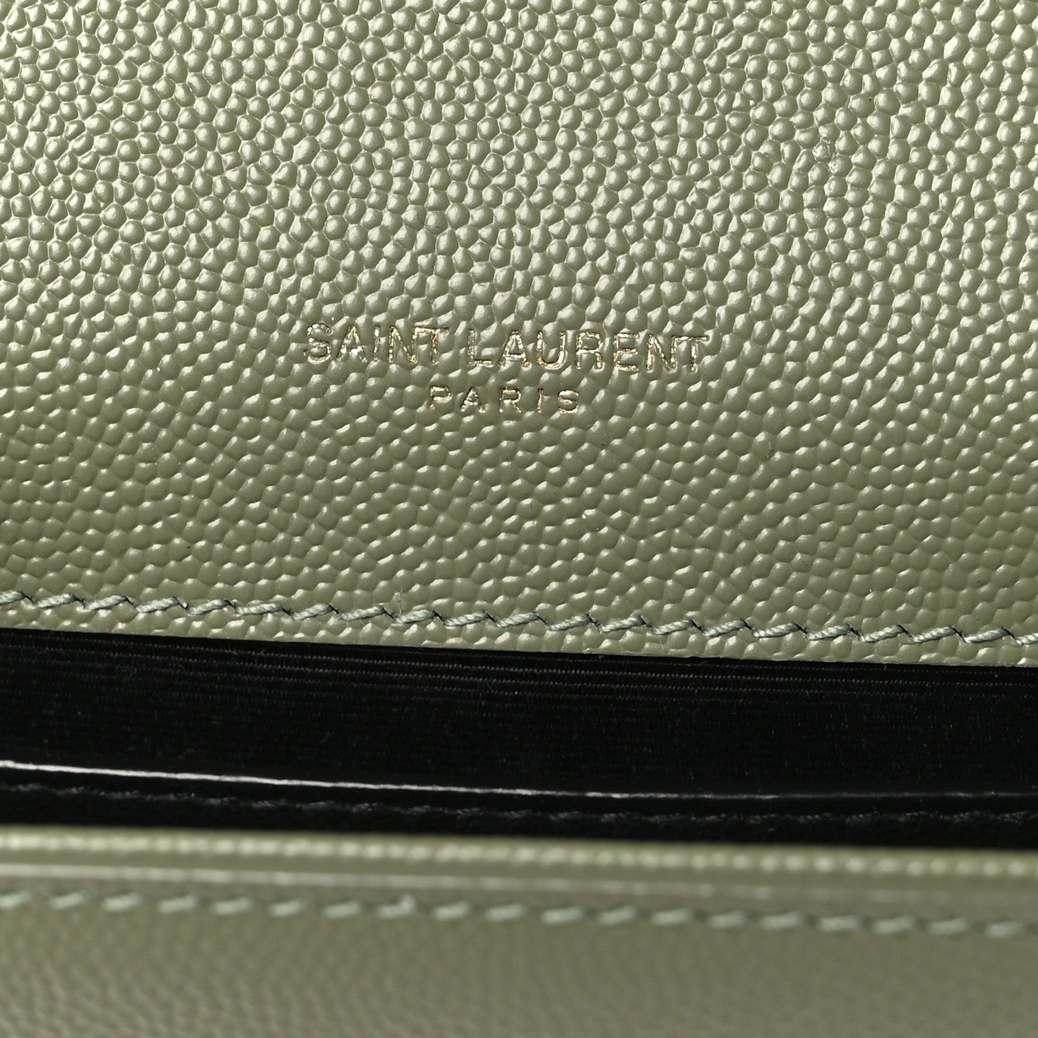 Saint Laurent Grain De Poudre Small Monogram Kate Satchel Light Sage 6 of 8