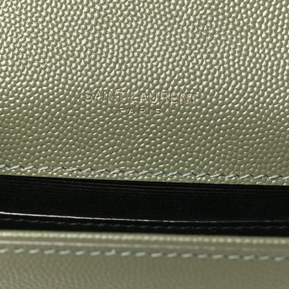 Saint Laurent Grain De Poudre Small Monogram Kate Satchel Light Sage 6 of 8
