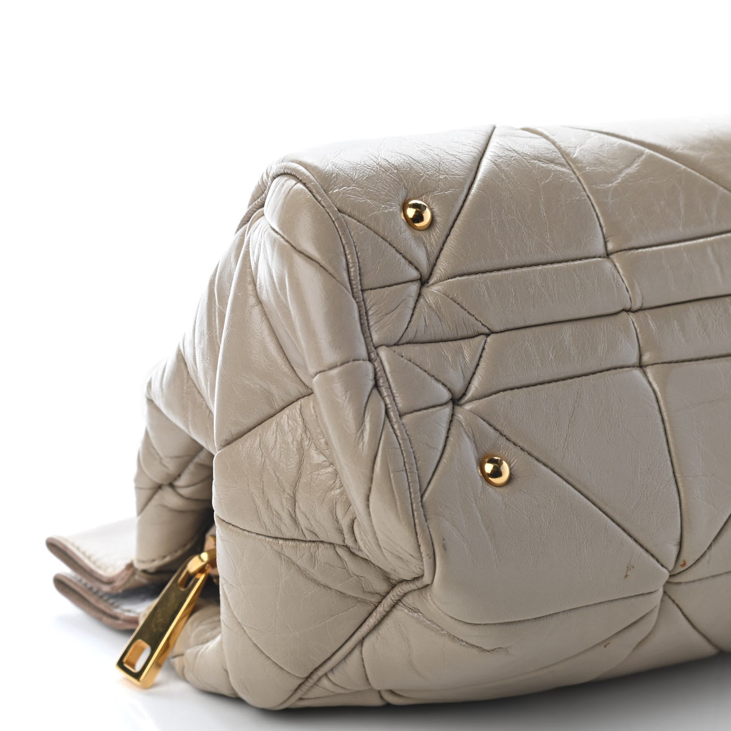 Marc Jacobs Calfskin Quilted Satchel Beige 7 of 10