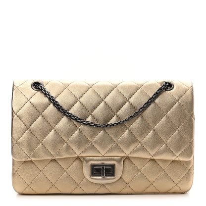 Chanel Metallic Aged Calfskin Quilted 2.55 Reissue 227 Flap Gold 1 of 10