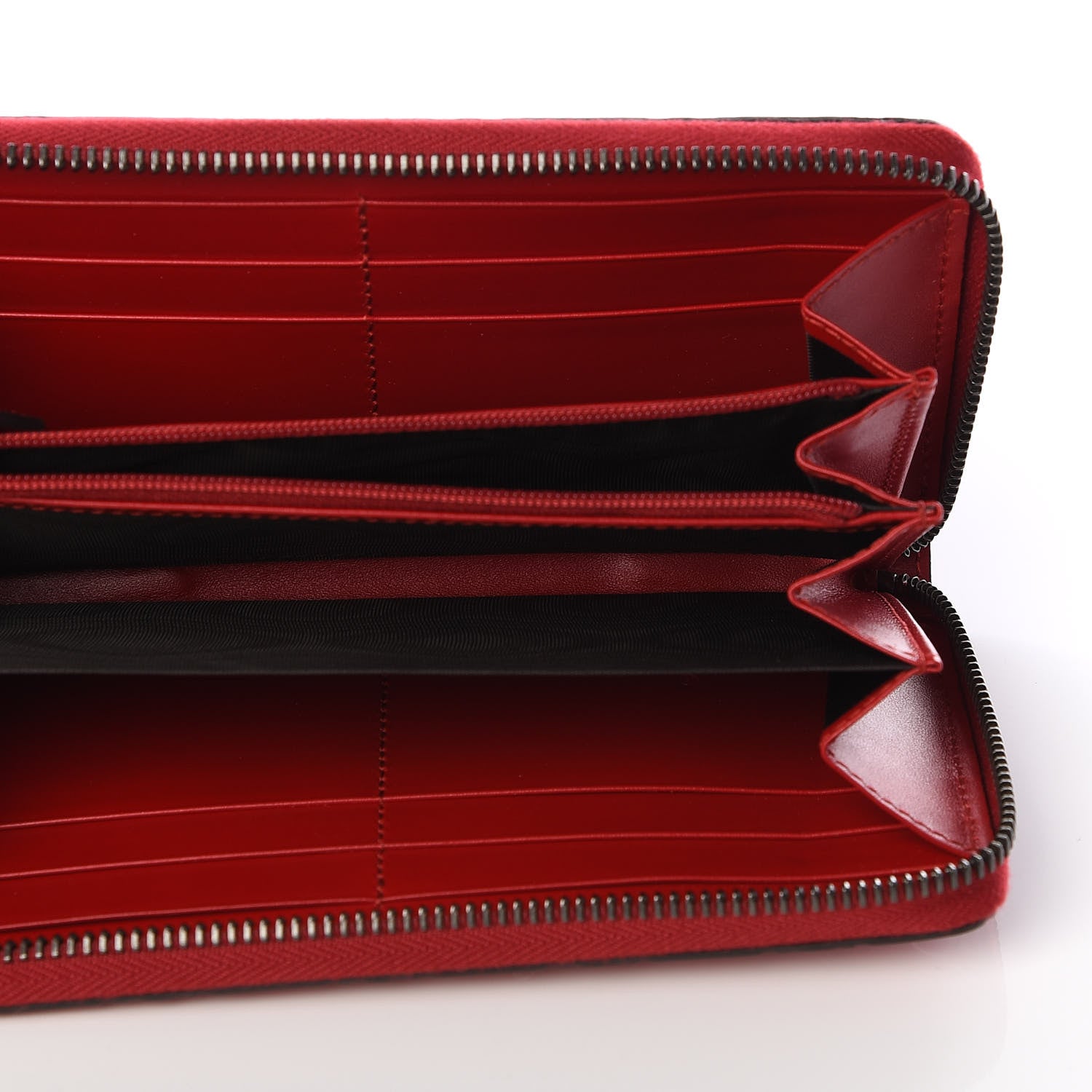 Gucci Guccissima Signature Zip Around Wallet Hibiscus Red 4 of 8