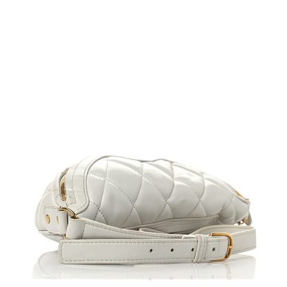 Balenciaga Calfskin Quilted Charms XXS Souvenir Belt Bag White 3 of 12
