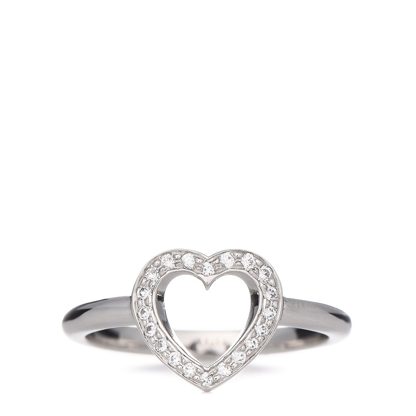 Platinum Diamond Heart Ring 47 4