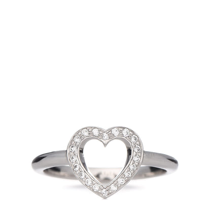 Tiffany Platinum Diamond Heart Ring 47 4 1 of 6