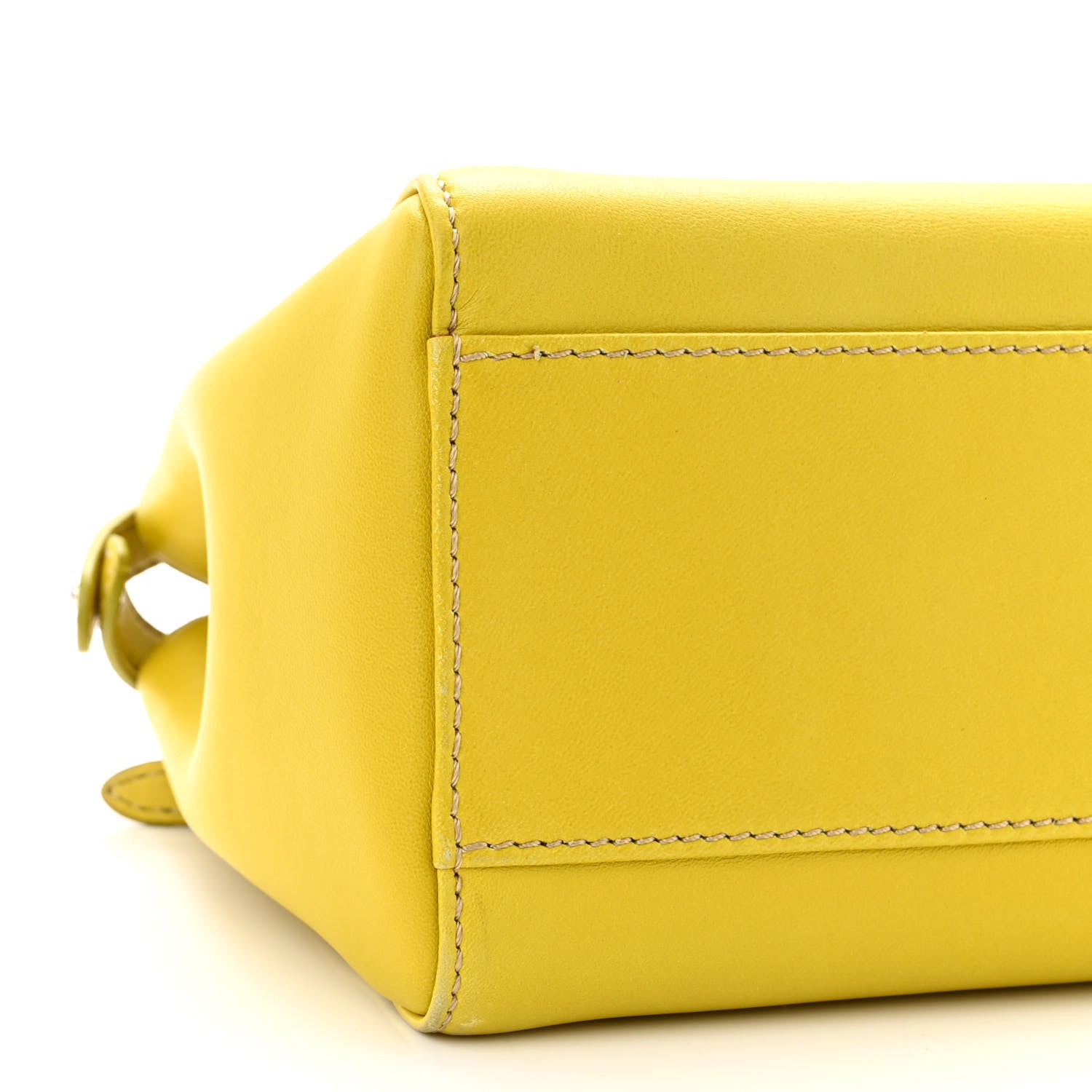 Fendi Nappa Mini Peekaboo Iconic Satchel Lime 9 of 10
