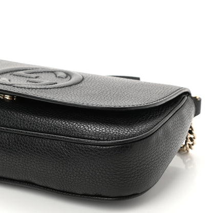 Gucci Pebbled Calfskin Medium Soho Flap Crossbody Black 8 of 8