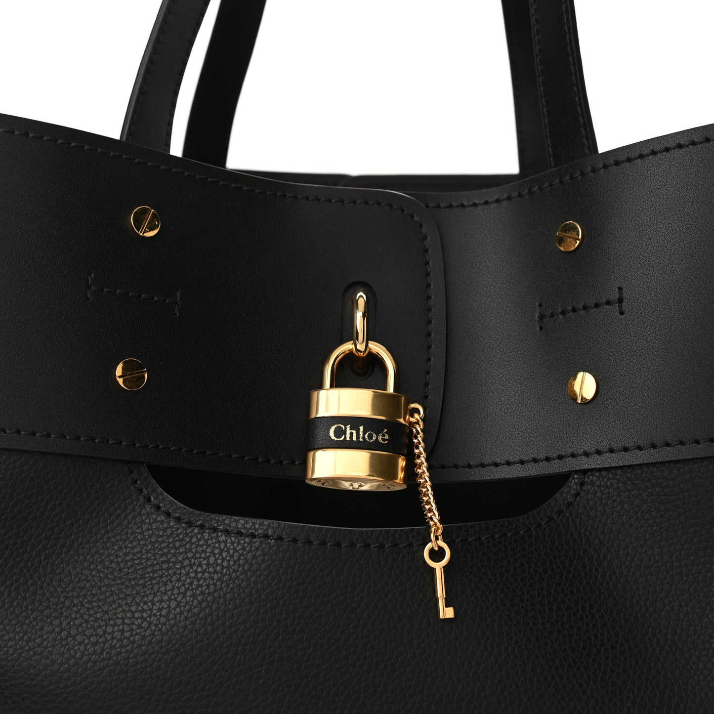 Smooth Grained Calfskin Medium Aby Tote Black