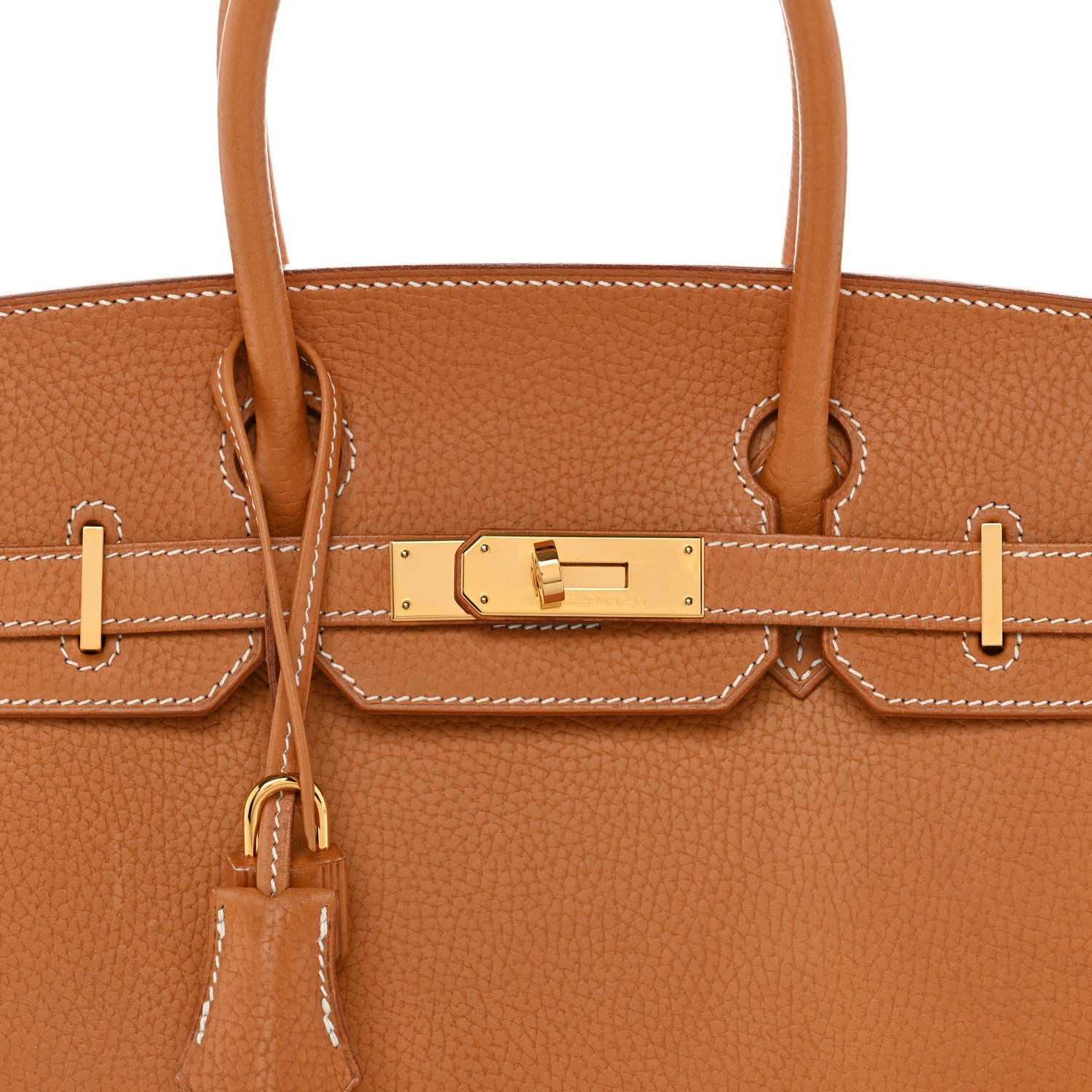 Hermes Vache Naturelle Grainee Birkin Sellier 30 Natural Sable 8 of 12