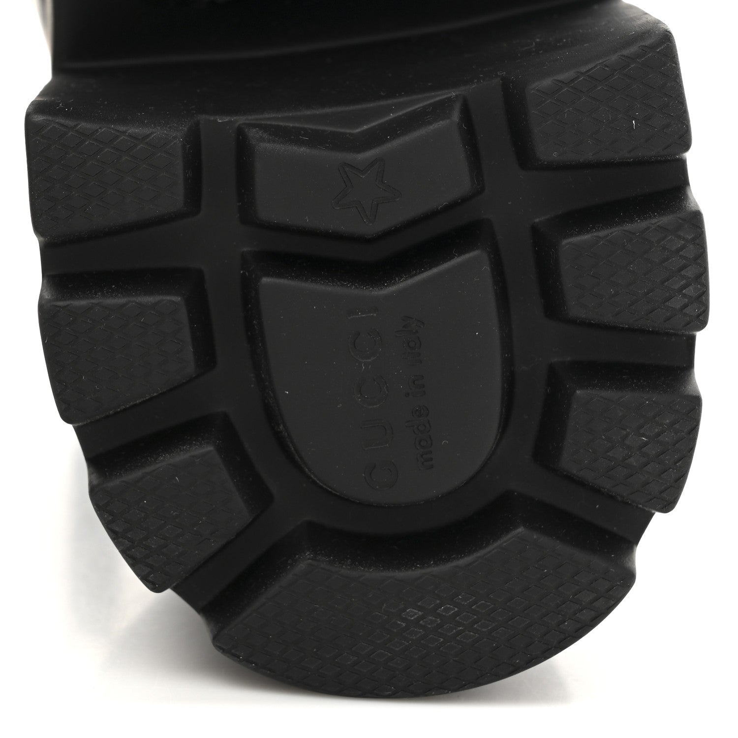 Gucci Magnum Calfskin Horsebit Lug Sole Booties 37 Black 7 of 10
