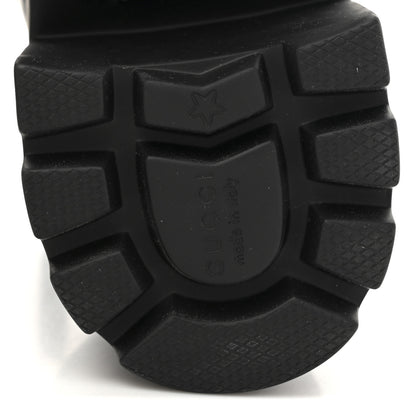 Gucci Magnum Calfskin Horsebit Lug Sole Booties 37 Black 7 of 10