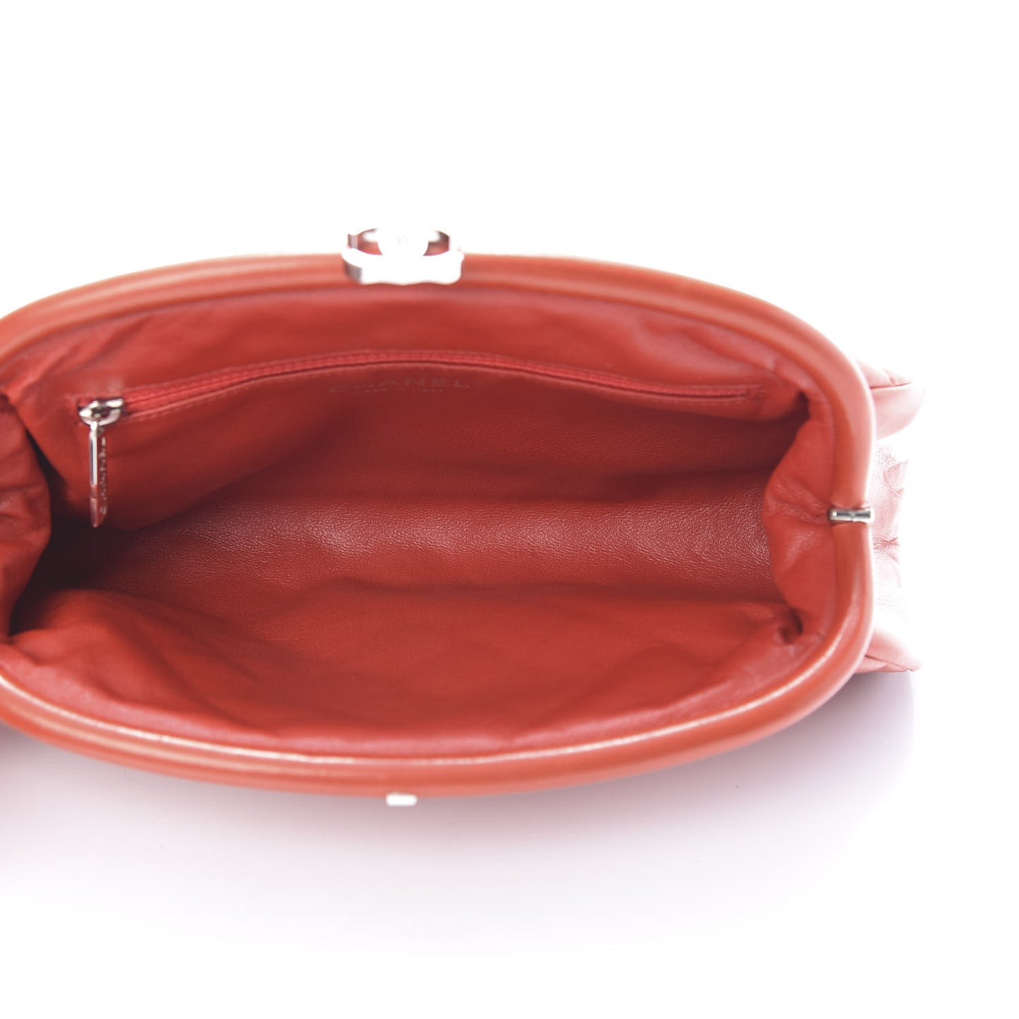 Lambskin Quilted Timeless Clutch Red