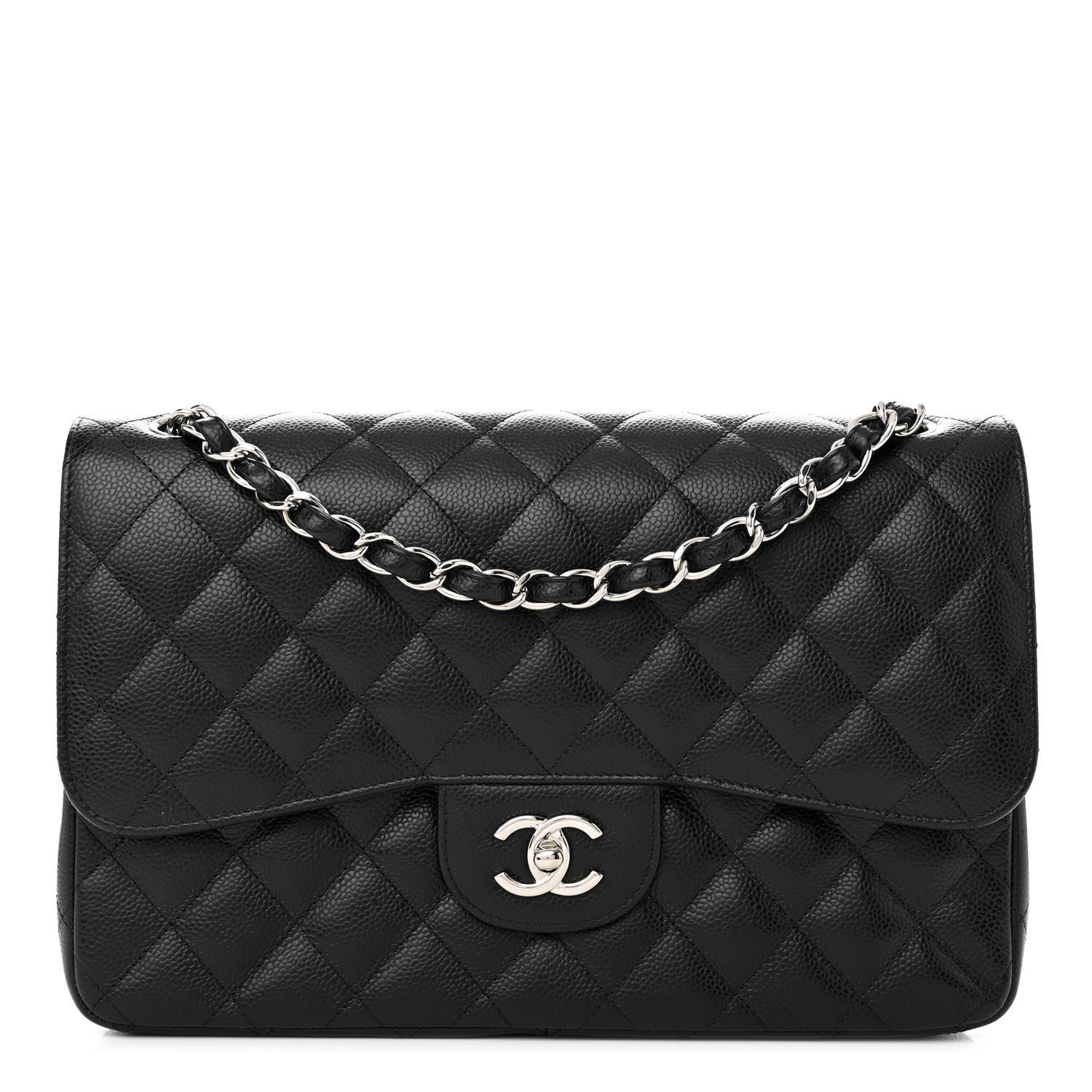 Chanel Caviar Quilted Jumbo Double Flap Black 1 of 11