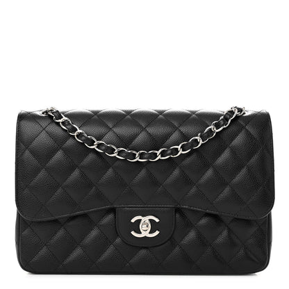 Chanel Caviar Quilted Jumbo Double Flap Black 1 of 11