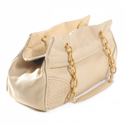 Bottega Veneta Woven Leather Satchel Beige 3 of 8