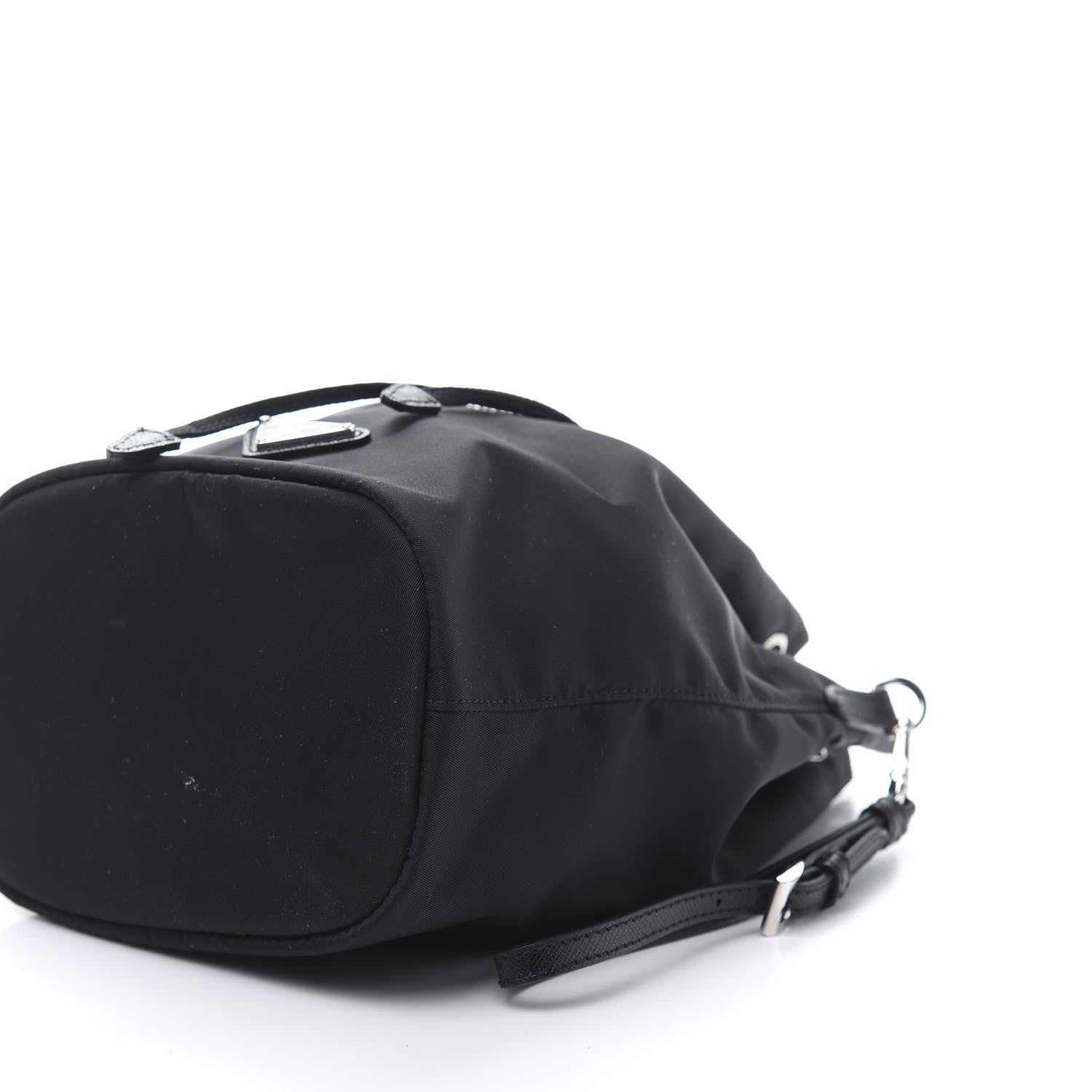 Prada Saffiano Tessuto Nylon Vela Bucket Wristlet Black 7 of 10