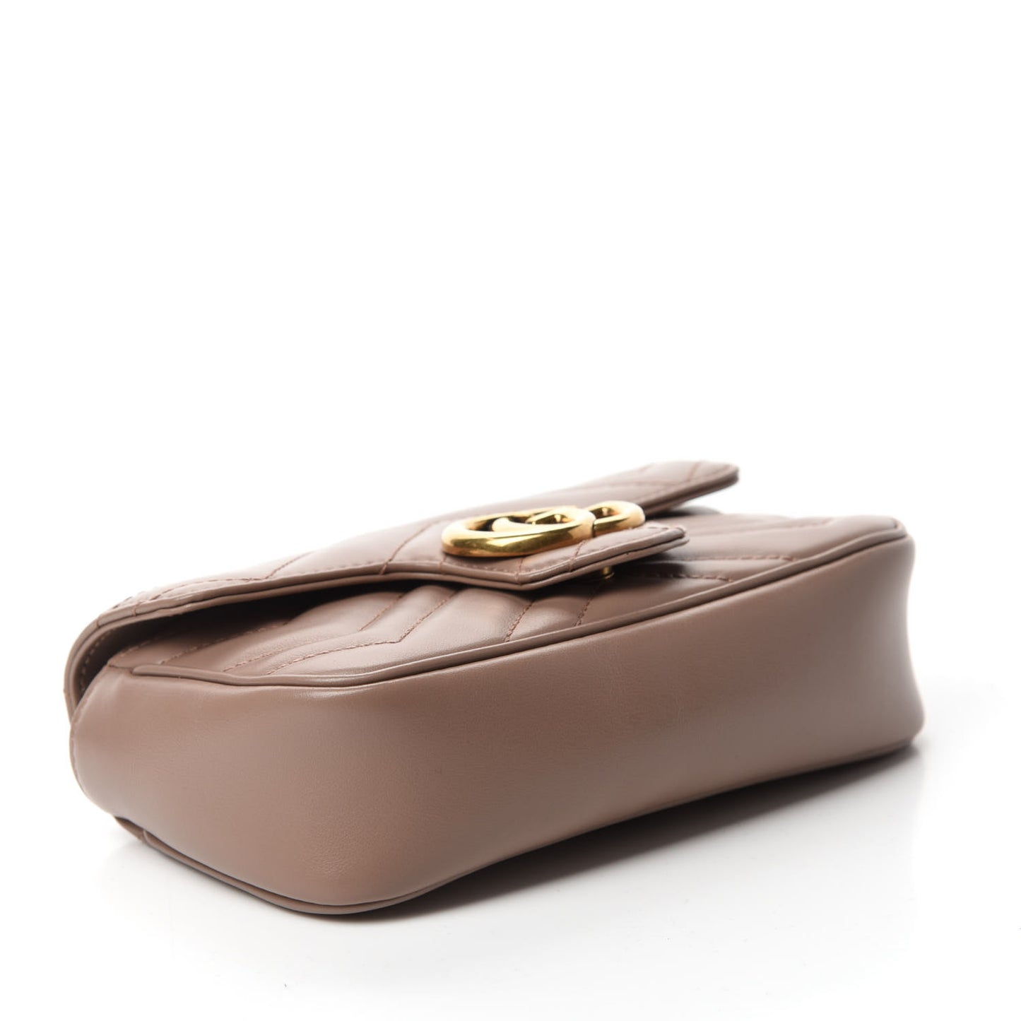 Calfskin Matelasse Super Mini GG Marmont Shoulder Bag Porcelain Rose