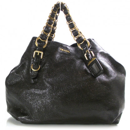 Prada Cervo Lux Chain Bag Black 1 of 14