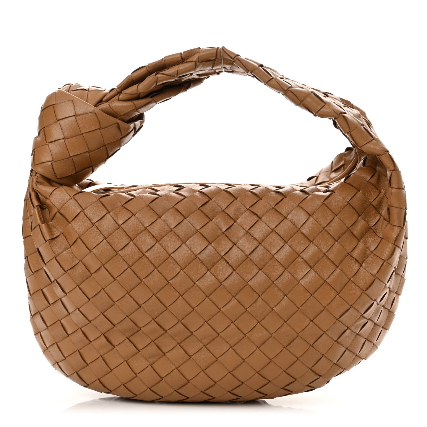 Nappa Intrecciato Teen Jodie Hobo Caramel