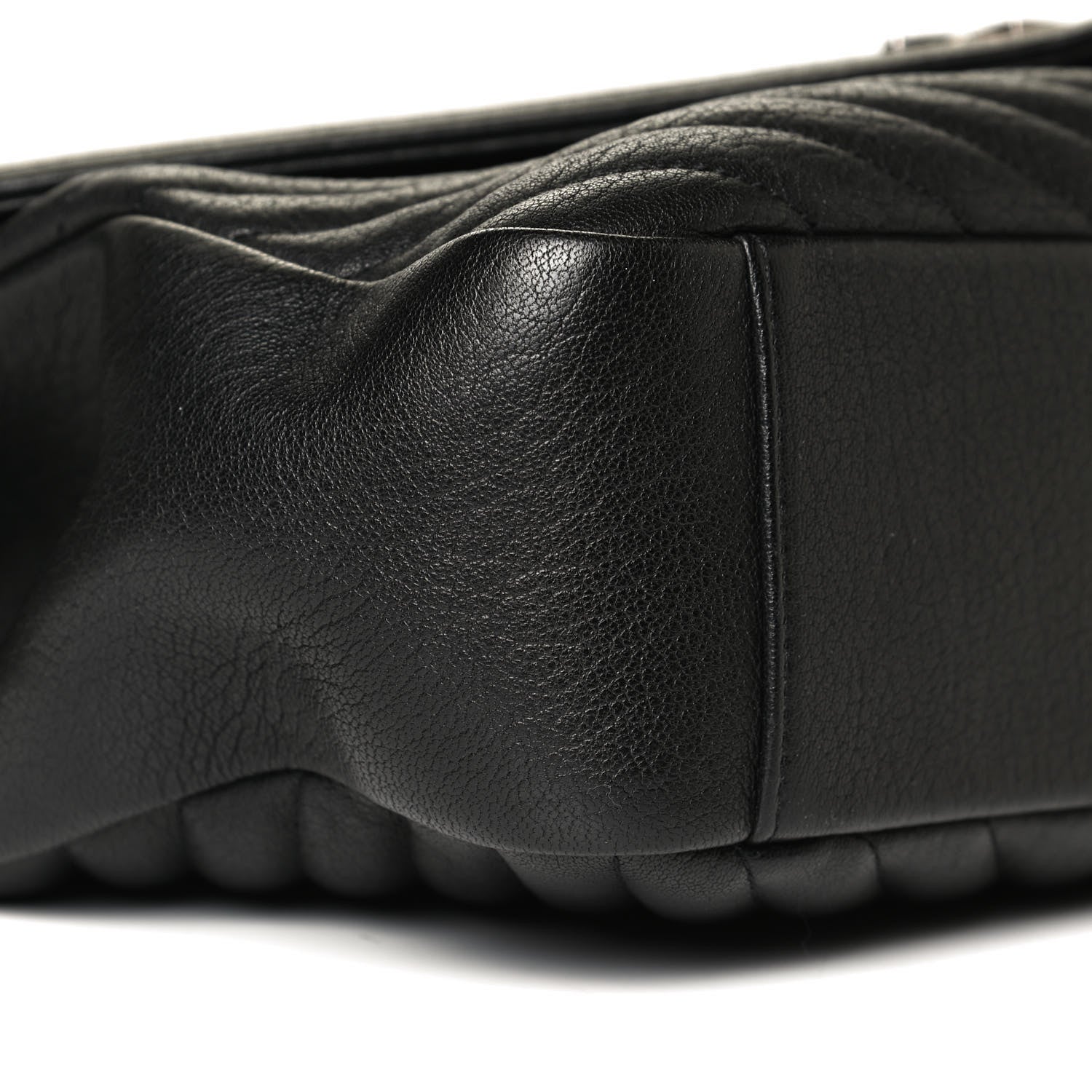 Saint Laurent Sheepskin Matelasse Chevron Monogram Large College Satchel Black 16 of 25
