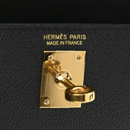 Hermes Chevre Chandra Mini Kelly Sellier 20 Black 5 of 11