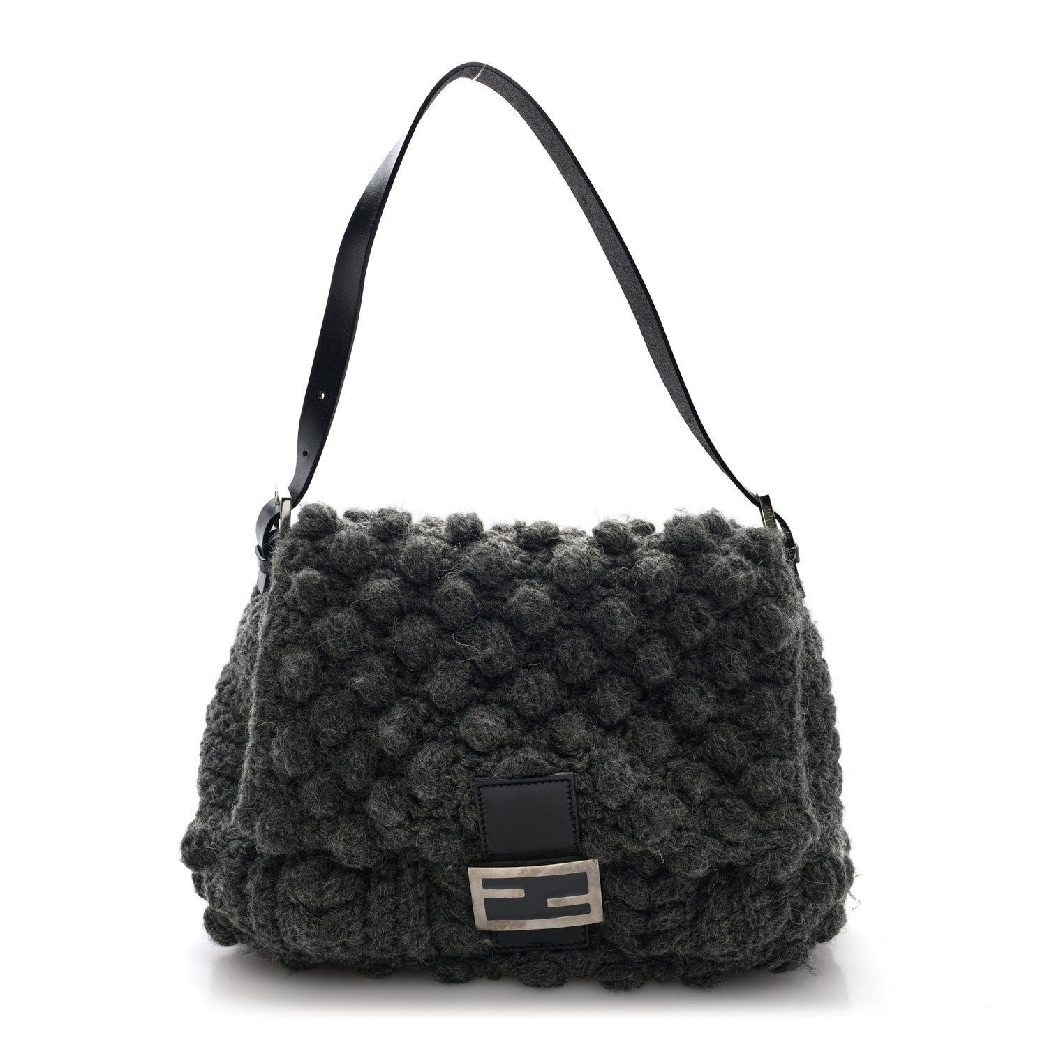 Fendi Wool Knit Mama Baguette Grey 1 of 9