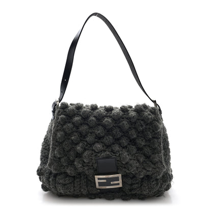 Fendi Wool Knit Mama Baguette Grey 1 of 9