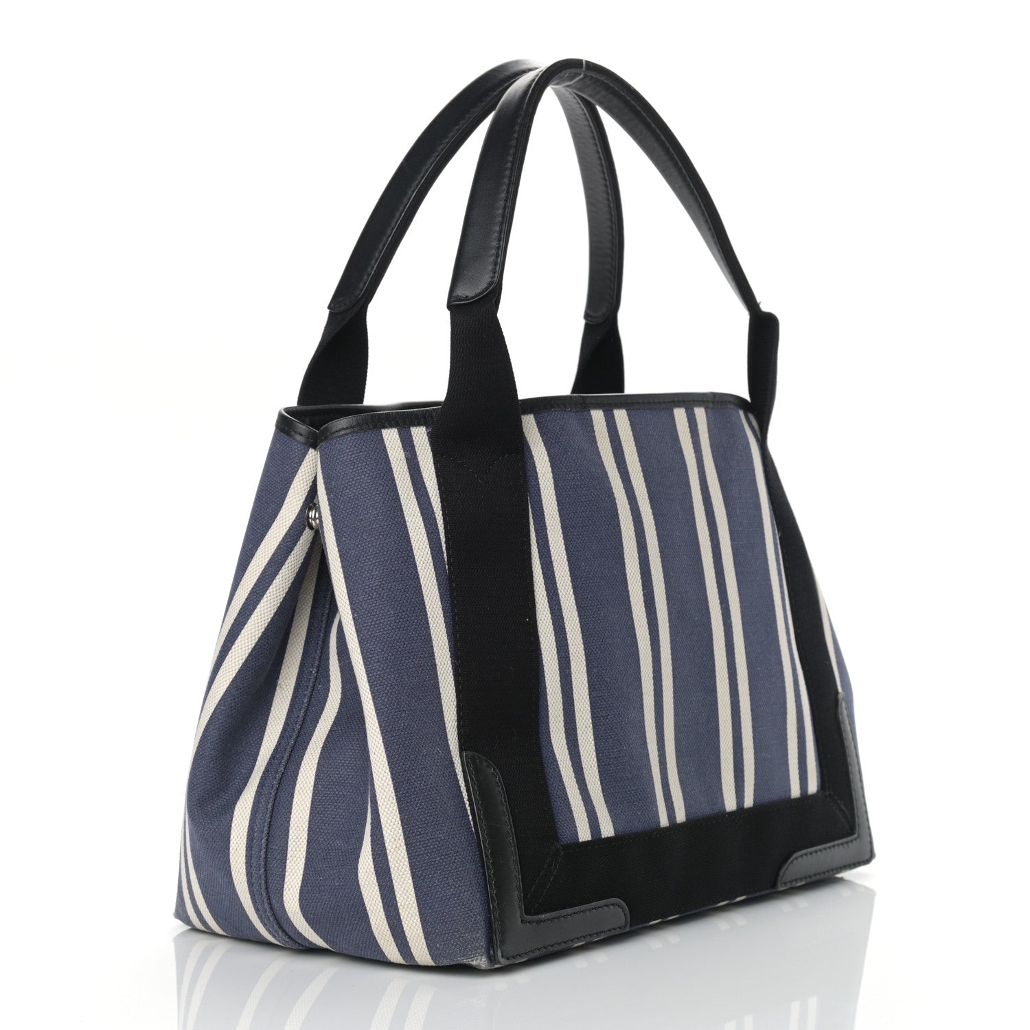 Balenciaga Canvas Striped S Navy Cabas Navy 4 of 17