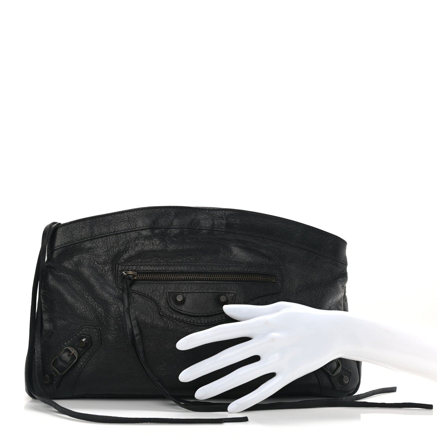 Agneau Classic Hardware Premier Clutch Black