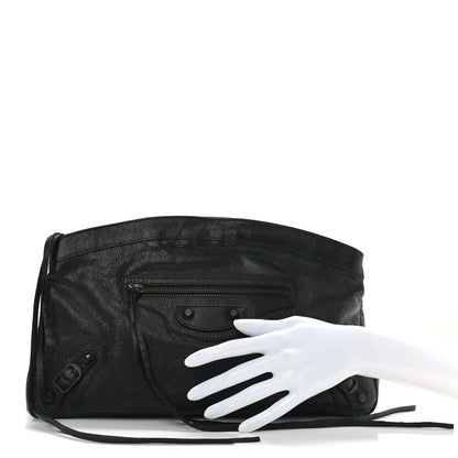 Balenciaga Agneau Classic Hardware Premier Clutch Black 2 of 9