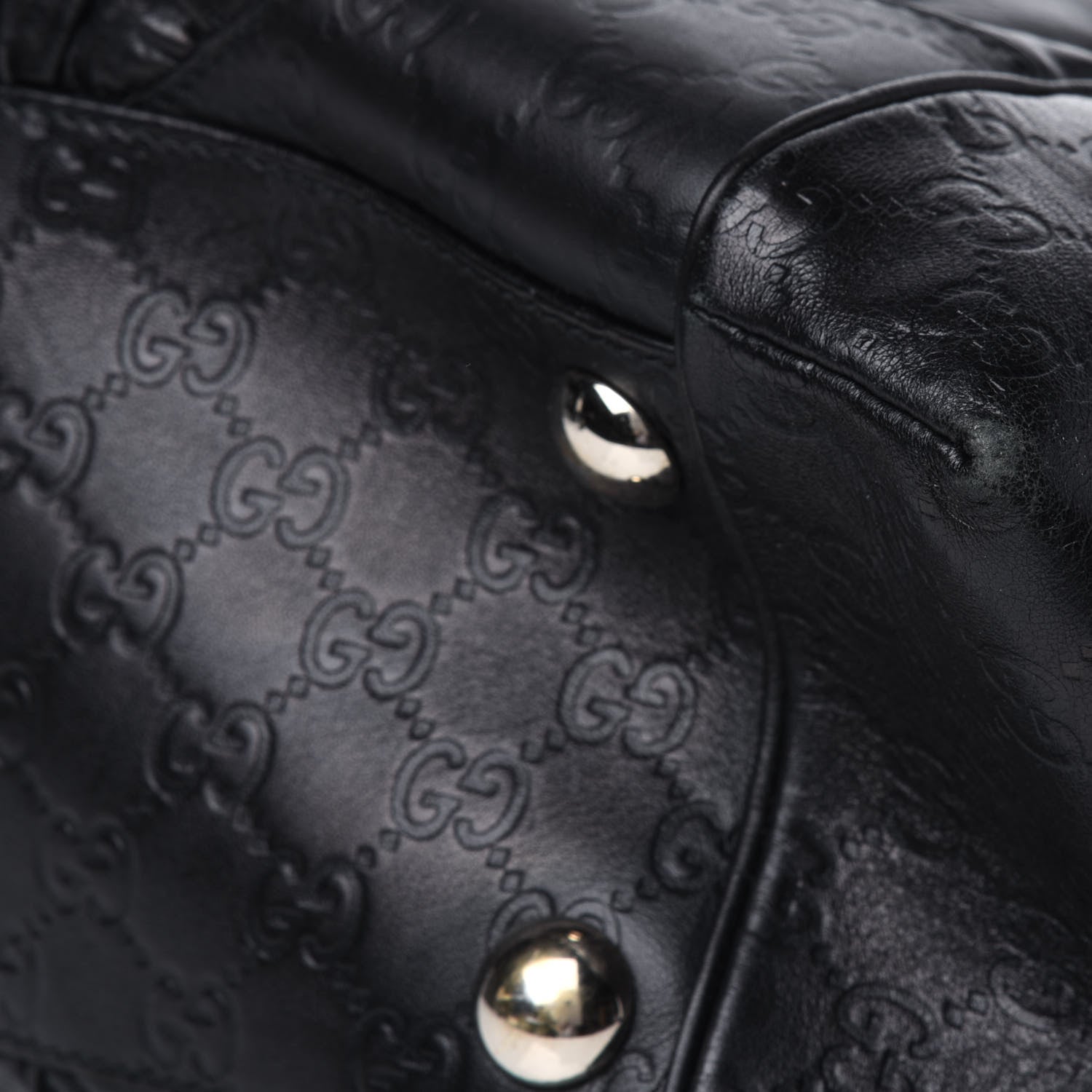 Gucci Calfskin Guccissima Large Full Moon Tote Black 16 of 19