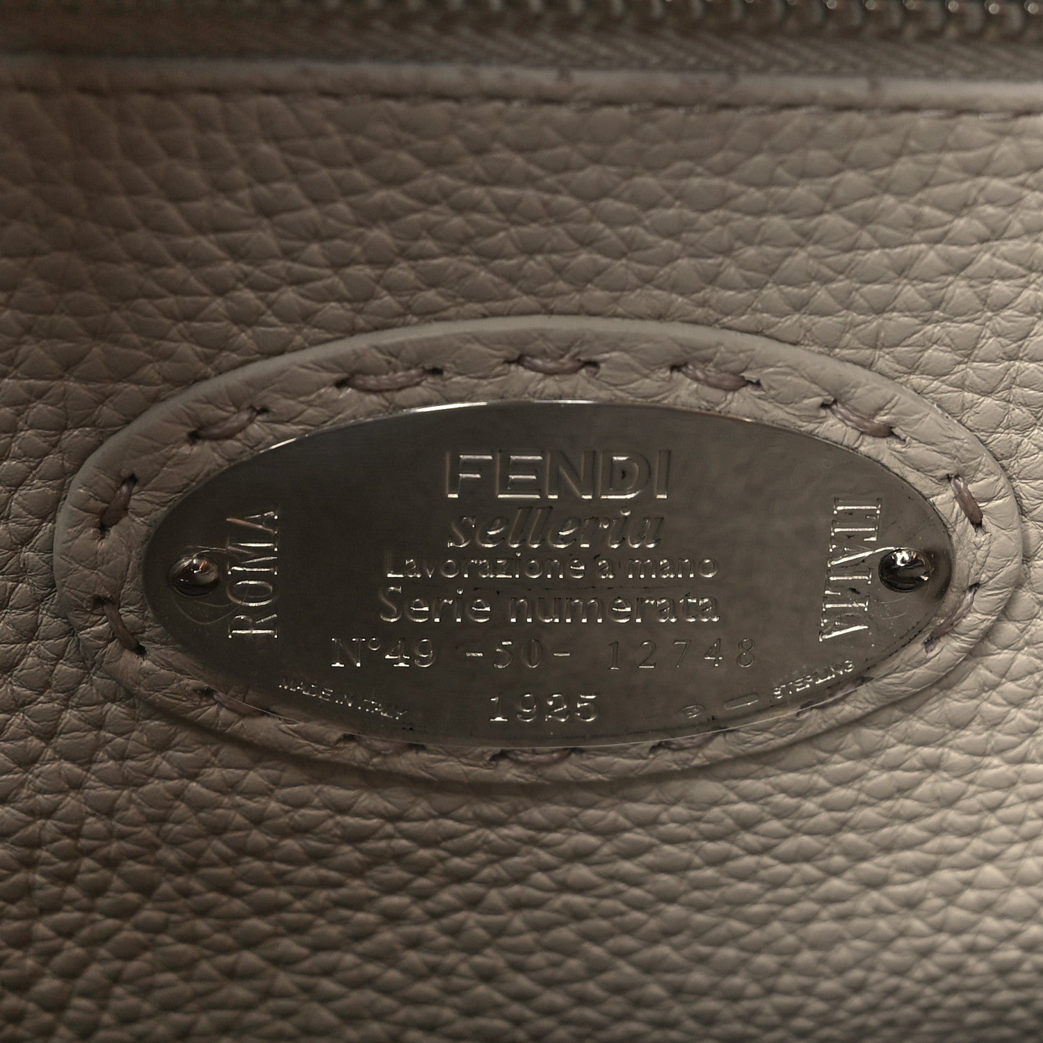 Fendi Cuoio Romano Selleria Bi-Color Medium Peekaboo Iconic Satchel English Rose Camelia 7 of 12