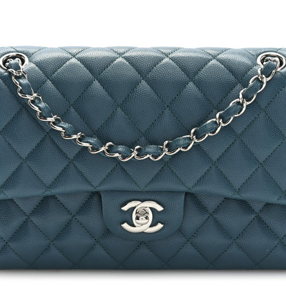 Chanel Caviar Quilted Medium Double Flap Dark Green 8 of 10