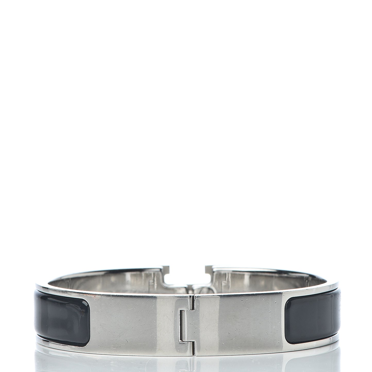 Enamel Narrow Clic Clac H Bracelet PM Black