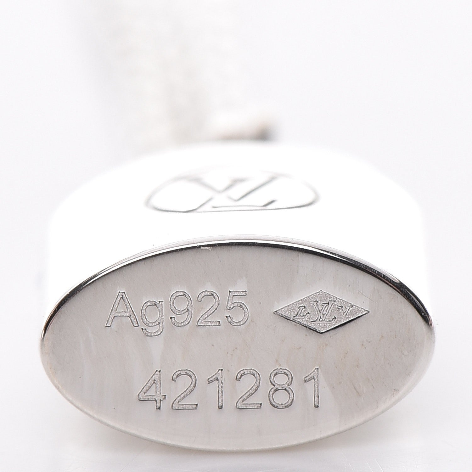 Louis Vuitton Sterling Silver Lockit Necklace 6 of 6