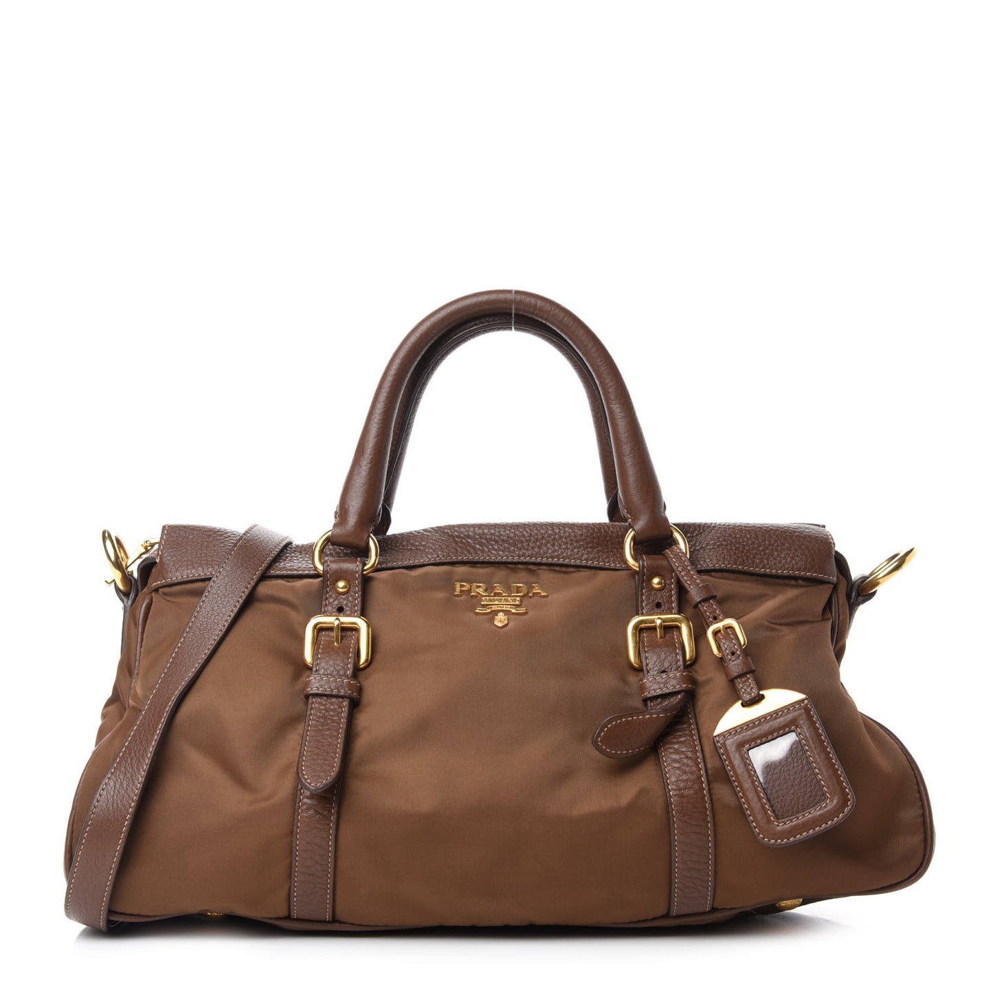Tessuto Nylon Vitello Daino Shopping Satchel Corinto