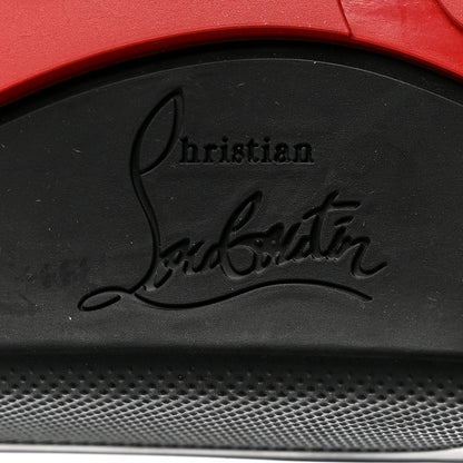 Christian Louboutin Calfskin Studded Mens Pool Roc Flat Slide Sandals 44 Black Multicolor 7 of 11